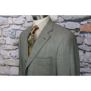 SOUTHWICK Men's Vintage Sportcoat Glen Plaid All Wool Three Button Made USA